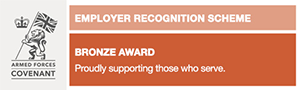 Employer Recognition Scheme. BRONZE AWARD - Proudly supporting those who serve.